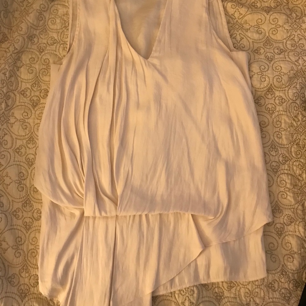Zara sz xs folded layered tank v neck gorgeous
